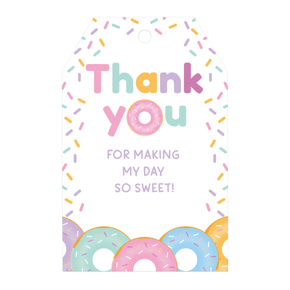 joycraft 50Pcs Thank You Gift Tags with String, 2.1x3.3 inch White Kraft Paper Thank You for Making My Day So Sweet Tags, Hang Tags for Birthday, Christmas, Baby Shower, Wedding Invitation and Party