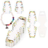 joycraft 100Pcs Bracelet Display Cards, 4.7x1.7Inch Self-Adhesive Necklace Display Card, Earring Paper Card, Flower Jewelry Cards for Earring Bracelets Jewelry Scrunchies Keychain