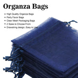 joycraft 50Pcs Organza Bags, 2x3 inch Gift Favor Bags, Navy Blue Party Favor Bags, Jewelry Pouches with Drawstring, Mesh Bags Drawstring for Jewelry, Festival, Makeup, Candy, Desserts