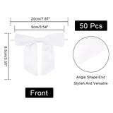 joycraft 50Pcs Twist Tie Bows, 3 Inches Satin Ribbon Twist Tie Bows, Holiday Gift Ribbon Bows, Small Satin Ribbon Bows for Birthday, Baby Shower, Wedding, Party Favor (White)