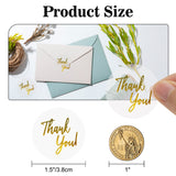 joycraft 500Pcs Thank You Stickers, 1.5 inch Gold Thank You Stickers for Small Business, Paper Self-Adhesive Label Stickers, Clear Thank You Stickers for Gift Wraping, Party Favor, Bags