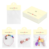 joycraft 100Pcs Yellow Packaging for Small Business, Jewelry Package Supplies with Clear Bags, Jewelry Display Bags for Selling, Craft Packaging Set for Bracelets, Key Chains, Earring, Necklace.
