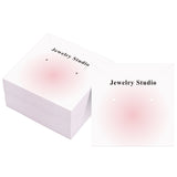 joycraft Earring Display Cards - 100Pcs Blush Gradient White Paper Necklace Display Cards, 3.1 in Square Jewelry Studio Card for Selling, Small Business, Craft Fair, Retail