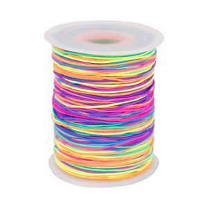 joycraft Elastic Cord for Bracelets, 1mm Stretchy Bracelet Bead String, 109 Yards Rainbow Elastic String for Bracelets, Sewing, Necklace, Jewelry Making and Crafts