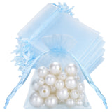 joycraft 50Pcs Sheer Organza Bags with Drawstring, 2.7x3.5 In Blue Small Mesh Gift Wrapping Bags, Jewelry Organza Pouch, Sheer Party Favor Bag for Wedding, Bridal Shower, Birthday, Baby Shower
