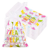 joycraft 30Pcs Easter Organza Bags - 4x6 In Bunny Mesh Drawstring Gift Bags, Organza Party Favor Bags for Easter Egg, Candy, Chocolate, Jewelry