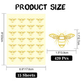 joycraft 420Pcs Bee Stickers, 1.5 inch Gold Foil Envelope Seal Sticker, Clear Self Adhesive Bee Sticker Labels, Personalized Gift Stickers for Gift Wrapping Cupcakes Party Favor Greetings Invitations