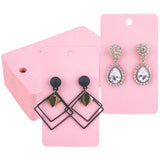 joycraft Earring Display Cards - 200Pcs Pink Paper Stud Display Cards, 3.5x2 in Jewelry Card for Selling, Small Business, Craft Fair, Retail