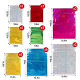 joycraft Holiday Drawstring Gift Bags，20Pcs Christmas Foil Bags, Assorted Sizes Christmas Gift Bags with Drawstring, Solid Color Christmas Plastic Bags for Gift Wrapping, Toys, Dolls, Party Favors