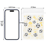 joycraft 30Pcs Soccer Organza Bags - 4x6In Sport Drawstring Treat Bags, Small Organza Party Favor Bags for Game Day, Tailgate, Birthday, Matches