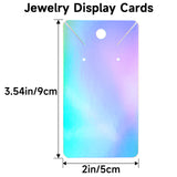 joycraft Earring Display Cards - 100Pcs Holographic Necklace Display Cards, 3.5x2 in White Paper Jewelry Card for Selling, Packaging, Small Business, Craft Fair