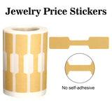 joycraft 500Pcs Jewelry Price Tag Stickers, Brown Blanl Self Adhesive Label Roll, Rectangle Jewelry Stickers Labels, Price Identification Stickers for Ring, Necklace, Bracelets, Dolls