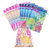 joycraft Organza Bags 4x6 inch – 50pcs Drawstring Jewelry Pouch, Small Sheer Gift Wrap Bags for Wedding Favors, Birthday Party, Christmas Gift, Handmade Soap - Blue & Pink