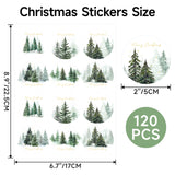 joycraft 120Pcs Merry Christmas Stickers - 2In Holiday Gift Wrapping Stickers, 6 Style Christmas Tree Lables for Party Favor, Candy Bags, Envelope Seal, DIY Craft