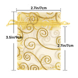 joycraft 50Pcs Organza Gift Bags - 2.7x3.5 In Gold Mesh Gift Drawstring Bags, Organza Party Favor Pouch for Valentine's Day, Wedding, Birthday, Brial Shower