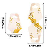 joycraft 100Pcs Brown Bracelet Display Cards - 4.7x1.7 In Paper Self‑Adhesive Jewelry Cards, Foldable Plant Necklace & Earring Display Card with Hole for Small Business, Exhibition, Supplies