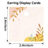 joycraft 100Pcs Brown Jewelry Display Cards – 2.36In Square Necklace Display Card with Holes, Paper Earring Holder Cards for Handmade Jewelry, Small Business, Craft Fair, Retail Display