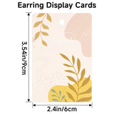 joycraft 100Pcs Brown Jewelry Display Cards – 2.3x3.5In Paper Necklace Display Card with Holes, Plant Earring Holder Cards for Handmade Jewelry, Small Business, Craft Fair, Retail Display