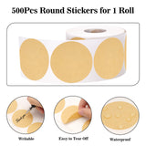 joycraft 500Pcs Brown Kraft Stickers, 2 inch Round Blank Stickers, Brown Gift Stickers, Jars Canning Labels, Blank Kraft Stickers for Gift Wrapping, Party Favor, Christmas