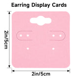 joycraft Earring Cards - 2 Inch Pink Earring Display Holder Cards, 100Pcs Kraft Paper Blank Stud Cards with 6 Holes for Selling, Jewelry DIY Crafts