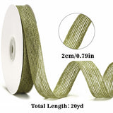 joycraft Burlap Ribbon - Olive Green Jute Craft Ribbon 3/4 Inch x 20 Yards, Rustic Mesh Fabric Ribbon for Fall Decor, Wreaths, DIY Crafts & Rustic Wedding