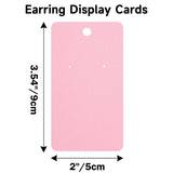 joycraft Earring Display Cards - 200Pcs Pink Paper Stud Display Cards, 3.5x2 in Jewelry Card for Selling, Small Business, Craft Fair, Retail
