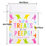 joycraft 30Pcs Easter Organza Bags - 4x6 In Bunny Mesh Drawstring Gift Bags, Organza Party Favor Bags for Easter Egg, Candy, Chocolate, Jewelry