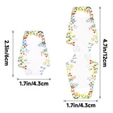 joycraft 100Pcs Bracelet Display Cards, 4.7x1.7Inch Self-Adhesive Necklace Display Card, Earring Paper Card, Flower Jewelry Cards for Earring Bracelets Jewelry Scrunchies Keychain