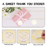 A Sweet Thank You Stickers, 120Pcs Gold Thank You Gift Stickers, 2inch Round Thank You for Party Favor, Sweet Thank You Stickers for Wedding, Baby Shower, Birthday, Anniversary, Gift Wrapping