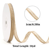 joycraft Burlap Ribbon - 20 Yards Brown Jute Craft Ribbon, 3/8 Inch Rustic Mesh Fabric Ribbon for DIY Crafts, Gift Wrapping, Bows, Christmas Tree & Party Decor
