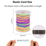 joycraft Elastic Cord for Bracelets, 1mm Stretchy Bracelet Bead String, 109 Yards Rainbow Elastic String for Bracelets, Sewing, Necklace, Jewelry Making and Crafts