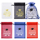 joycraft 30Pcs Graduation Organza Bags - 4x6In Thank You Drawstring Mesh Gift Bags, 5 Colors Graduation Appreciation Organza Pouches for Jewelry, Candy, DIY Craft, Cards