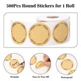 joycraft 500Pcs Jars Canning Labels, 2 inch Blank Gift Stickers, 4 Design of Leaf Wreath, Christmas Mason Jar Stickers, Round Kraft Stickers for Storage Bins, Jars, and Bottles