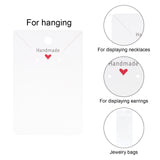 joycraft 100Pcs Earring Display Cards with Bags, White Necklace Display Cards, 3.5x2.4 inch Paper Jewelry Display Cards for Selling, Hanging Earring and Necklace, DIY Crafts, and Retail