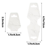 joycraft 100Pcs Bracelet Display Cards - 4.7x1.7 in Marble White Paper Self‑Adhesive Jewelry Display Cards, Foldable Necklace & Earring Card with Hole for Small Business, Exhibition, Supplies