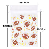 joycraft 30Pcs Football Organza Bags - 4x6In Sport Drawstring Treat Bags, Small Organza Party Favor Bags for Game Day, Tailgate, Birthday, Matches