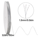 joycraft 328ft Silver String - Decorative Metallic Bakers String, 1.5mm Silver Twine Wrapping, DIY Crafts, Wedding, Party Favor