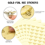 joycraft 420Pcs Bee Stickers, 1.5 inch Gold Foil Envelope Seal Sticker, Clear Self Adhesive Bee Sticker Labels, Personalized Gift Stickers for Gift Wrapping Cupcakes Party Favor Greetings Invitations