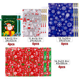 joycraft Holiday Drawstring Gift Bags，20Pcs Christmas Foil Bags, Assorted Sizes Christmas Gift Bags with Drawstring, Christmas Plastic Bags for Gift Wrapping, Toys, Dolls, Party Favors