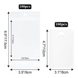joycraft 100Pcs Keychain Display Cards with Self-Sealing Bags, 3x4.7 in White Paper Jewelry Cards Holder, Blank Jewelry Wrapper Card for Selling, Craft Fairs