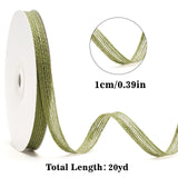 joycraft Burlap Ribbon - Olive Green Jute Craft Ribbon 3/8 Inch x 20 Yards, Rustic Mesh Fabric Ribbon for Gift Wrapping, DIY Crafts & Farmhouse Decor