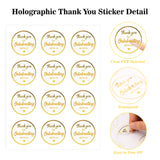 joycraft Thank You for Celebrating with Us Sticker, 120Pcs Gold Foil Thank You Stickers, 2 Inch Round Clear Wedding Gift Stickers, Glitter Seal Stickers for Gift Wrapping, Baby Shower, Party Favor