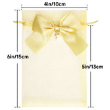 joycraft 4x6 In Organza Bags with Bow, 30Pcs Gold Party Favor Bag, Jewelry Pouches with Drawstring, Sheer Mesh Drawstring Bags for Jewelry, Makeup, Candy, Desserts