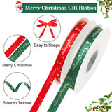 joycraft 50 Yards Christmas Gift Ribbon, Merry Christmas Ribbon, Christmas Green and Red Ribbon, 2Rolls Christmas Satin Ribbon, 3/8 Inch Christmas Fabric Ribbon for Party Favors, Bouquet, DIY Craft