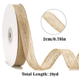 joycraft Burlap Ribbon - 20 Yards Brown Jute Craft Ribbon, 3/4 Inch Rustic Mesh Fabric Ribbon for DIY Crafts, Gift Wrapping, Bows, Christmas Tree & Party Decor