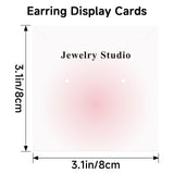 joycraft Earring Display Cards - 100Pcs Blush Gradient White Paper Necklace Display Cards, 3.1 in Square Jewelry Studio Card for Selling, Small Business, Craft Fair, Retail