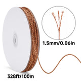 joycraft 328ft Rose Gold String, 1.5mm Decorative Metallic Bakers String | Roes Gold Wrapping Twine String - Inelastic - Glitter String for DIY Crafting Graduation Wedding Anniversary Christmas Decor