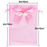joycraft 4x6 In Organza Bags with Bow, 30Pcs Pink Mesh Drawstring Gift Bag, Organza Party Favor Pouches for Christmas, Valentine's Day, Wedding, Birthday, Baby Shower