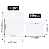 joycraft 100Pcs 10x7cm White Jewelry Display Cards with Bags