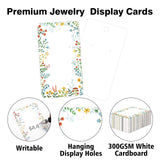 joycraft Earring Display Cards - 200Pcs Flower White Paper Stud Display Cards, 3.5x2 in Jewelry Card for Selling, Small Business, Craft Fair, Retail
